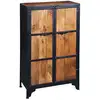 Image de Bosque - Armoire 2 Portes En Bois De Récupération Et Acier Noir
