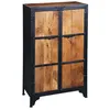Image de BOSQUE - Armoire 2 Portes en Bois de Récupération et Acier noir