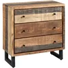 Image de Odilon - Commode 3 Tiroirs Acier et Bois Massif
