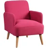Image de Teodore - Fauteuil Rembourré Tissu Rose