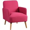 Image de TEODORE - Fauteuil Rembourré Tissu Rose