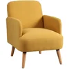 Image de Teodore - Fauteuil Rembourré Tissu Jaune