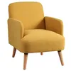 Image de TEODORE - Fauteuil Rembourré Tissu Jaune