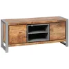 Image de PALISSA - Meuble TV 2 Portes Bois et Acier Patiné
