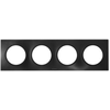 Image de Plaque de finition quadruple Noir Eur'Ohm Square 60399