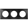 Image de Plaque de finition triple Noir Eur'Ohm Square 60398