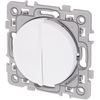 Image de Poussoir double Blanc Eur'Ohm Square 60211