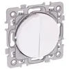 Image de EUROHM - Double poussoir blanc Square (60211)