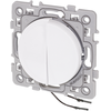 Image de Interrupteur va-et-vient + va-et-vient lumineux Blanc Eur'Ohm Square 60212