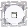 Image de Prise RJ45 CAT6 - EUROHM - Square - UTP blanche - Prêt à poser - 50 mm x 70 mm