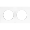 Image de Plaque de finition double Blanc Eur'Ohm Square 60297
