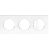 Image de Plaque de finition triple Blanc Eur'Ohm Square 60298
