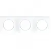 Image de Plaque - EUROHM - Square - Blanc - 3 postes - Plastique