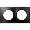 Image de Plaque de finition double Noir Eur'Ohm Square 60397