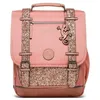 Image de Grand sac à dos (CM1/CM2) Rose 39cm Vintage Fantasy avec 2 compartiments - Idéal pour lécole primaire et la rentrée scolaire en C