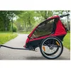 Image de Remorque/poussette 2en1 fixation moyeu 2 roues enfant Optimiz - Rouge - 71x56x60 cm