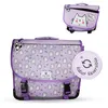Image de POL FOX HELLO   Cartable fille réversible 38 cm   2 compartiments   Primaire   Violet   Motif chat