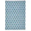 Image de Tapis Kilim 240x340 Rectangle Fait Main En Laine Turquoise Motif Scandinave