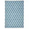 Image de Tapis Kilim 200x290 Rectangle Fait Main En Laine Turquoise Motif Scandinave