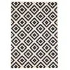 Image de Tapis Salon 140x200 Tissé Crème Rectangle Motif Scandinave Lyn1 Roma