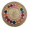 Image de Tapis Rond Ø150cm Fait À La Main En Jute Motif Géométrique Pour Chambre Ronda