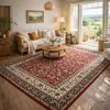 Image de Tapis oriental 160x225 rectangle rouge tissé motif ancestral LYN1 NOMED