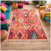 Image de Tapis berbère 60x110 tissé motifs tribaux lyn5 ourika b bleu et jaune