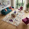 Image de Tapis berbère 80x150 tissé motifs tribaux LYN5 OURIKA C blanc