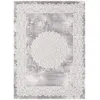 Image de Tapis Oriental 80x150 Rectangle Gris Clair Tissé Motif Ancestral Lyn7 Balrod