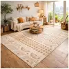 Image de Tapis berbère 120x170 tissé motif ethnic lyn1 orienvag crème