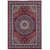 Image de Tapis Oriental 120x170 Rectangle Crème Et Rouge Tissé Motif Ethnique Lyn1 Rosor
