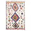 Image de Tapis Berbère 160x230 Tissé Motif Ethnic Lyn5 Ourika F Ivoire