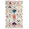 Image de Tapis carré 160x160 blanc motif berbère LYN5 OURIKA C pour salon et chambre