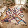 Image de Tapis berbère 80x150 tissé motif ethnic LYN5 OURIKA D violet