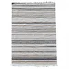 Image de Tapis Kilim 160x230 Rectangle Fait À La Main En Laine Beige Et Marron
