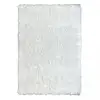 Image de Tapis Longs Poils Shaggy 60x110 Rectangle Fait À La Main Crème Motif Uni