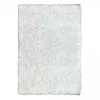 Image de Tapis Longs Poils Shaggy 160x230 Rectangle Fait À La Main Crème Motif Uni