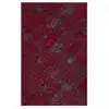 Image de Tapis Chambre 150x230 Tissé Rouge Et Gris Rectangle Motif Faux Uni Tereminde