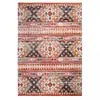 Image de Tapis Berbère 120x170 Tissé Motif Saharien Clark 5 Rouge Et Jaune