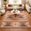 Image de Tapis berbère 120x170 tissé motif saharien CLARK 5 rouge et jaune