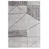 Image de Tapis Entrée 120x170 Fait À La Main Gris Et Noir Rectangle Motif Géométrique