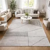 Image de tapis entrée 120x170 fait à la main gris et noir rectangle motif géométrique