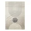 Image de Tapis Chambre 120x160 Tissé En Viscose Gris Et Beige Rectangle Motif Géométrique