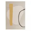 Image de Tapis Salon 160x230 Tissé Beige Et Jaune Rectangle Motif Abstrait Contetre