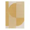 Image de Tapis Salon 160x230 Tissé Beige Et Jaune Rectangle Motif Géométrique Contuni