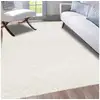 Image de Tapis salon 160x230 tissé blanc cassé rectangle motif faux uni nafo 1