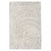 Image de Tapis Salle À Manger 200x290 Fait À La Main En Laine Crème Motif Faux Uni