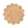 Image de Tapis Rond Ø120cm Fait Main En Jute Motif Rond Pour Salon Wood