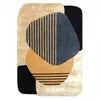 Image de Tapis Salle À Manger 200x290 Fait Main En Laine Beige Et Bleu