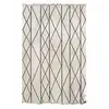 Image de Tapis Salle À Manger 200x300 Fait Main En Laine Beige Et Noir Motif Scandinave